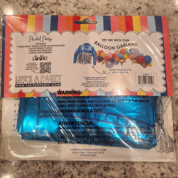 TEAM BRIDE Jean Jacket with Fringe Balloon - Picture 2 of 2